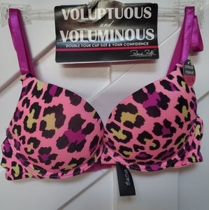 Extreme Push-up Rene Rofé Lingerie Extreme Padded Pink Leopard Print Bra